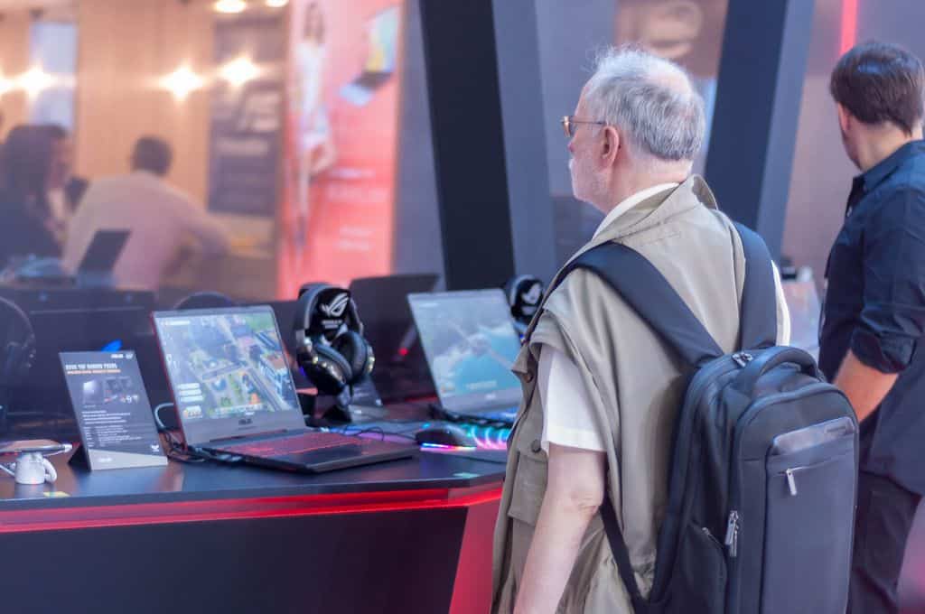 Oude man computerspel