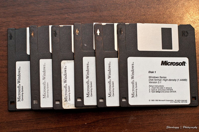 Floppy Disk Windows vroeger installeren