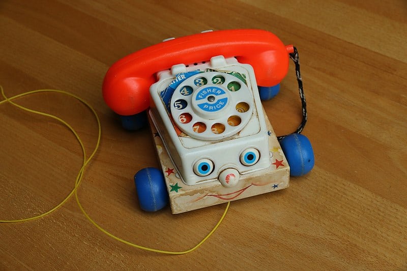 Fisher Price telefoon speelgoed vroeger