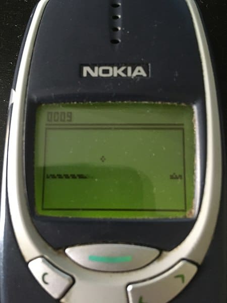 Snake spel Nokia 3310 telefoon