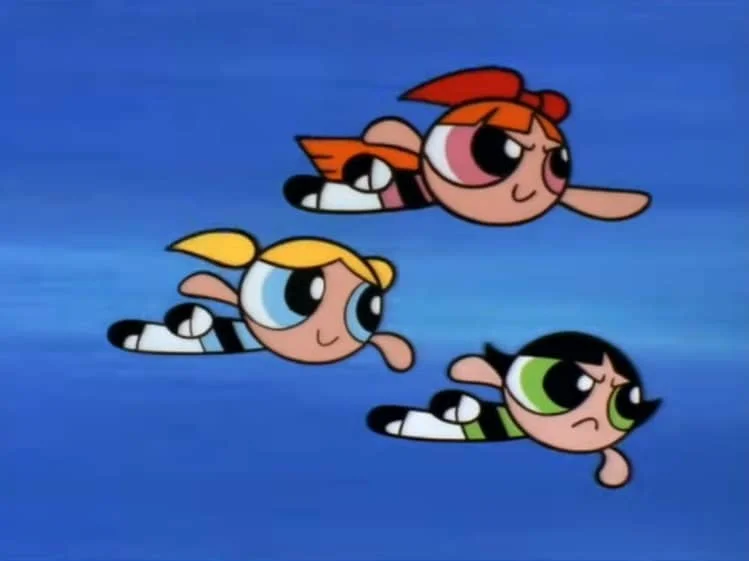 Powerpuff Girls meiden in tekenfilms vrouwen