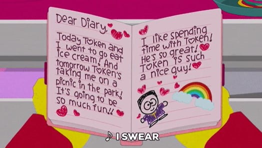 South Park dagboek vrienden vriendinnen