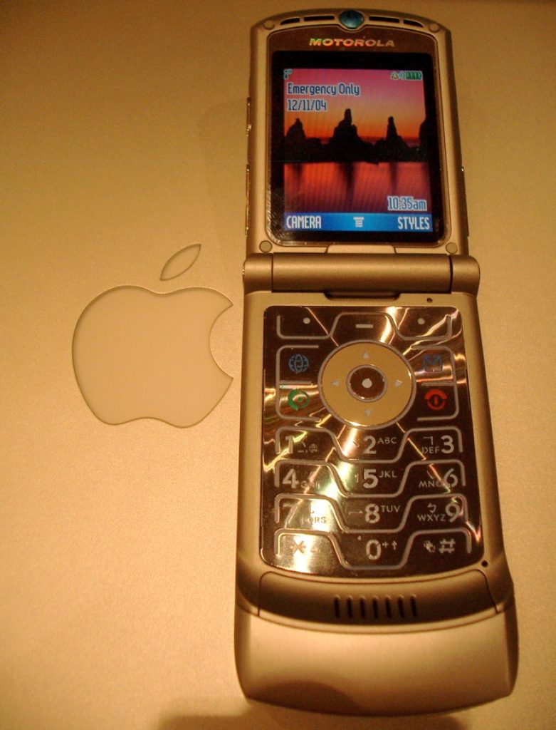 Motorola Razr v3 mobiele telefoon vroeger
