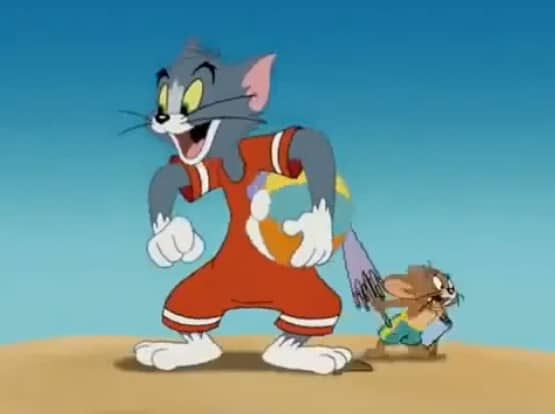Tom Jerry strand kleren tekenfilms