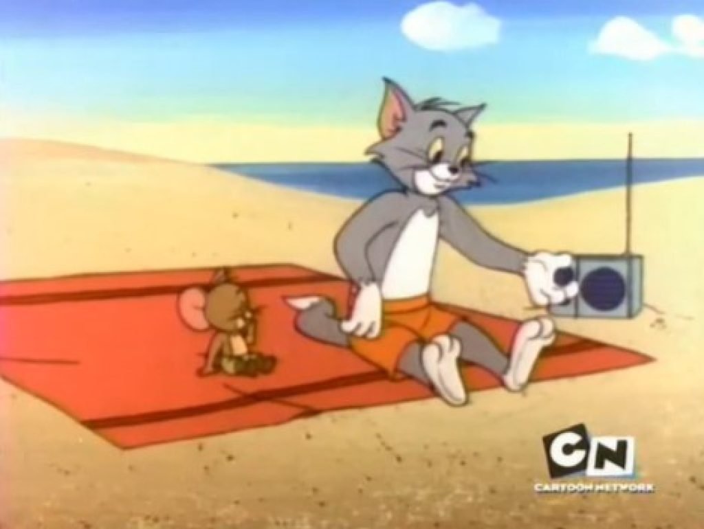 Tom en Jerry zwembroek strand tekenfilm