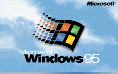 Windows 95 startscherm vroeger frustraties