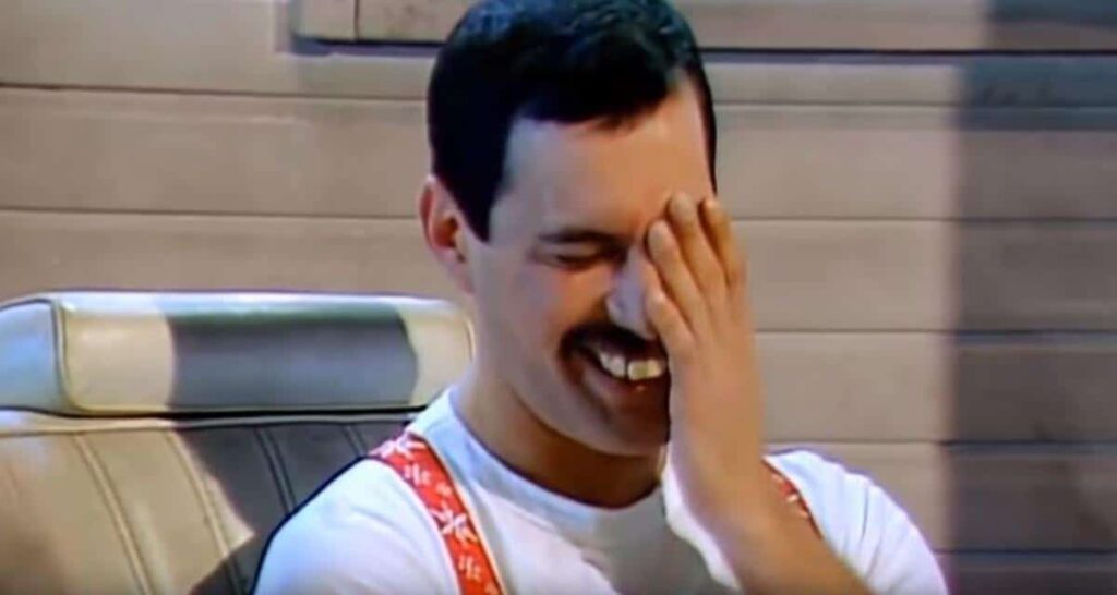 Freddie Mercury interview lachen