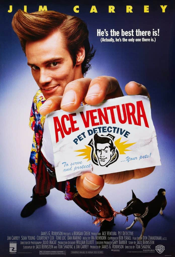 Ace Venture komedie films vroeger