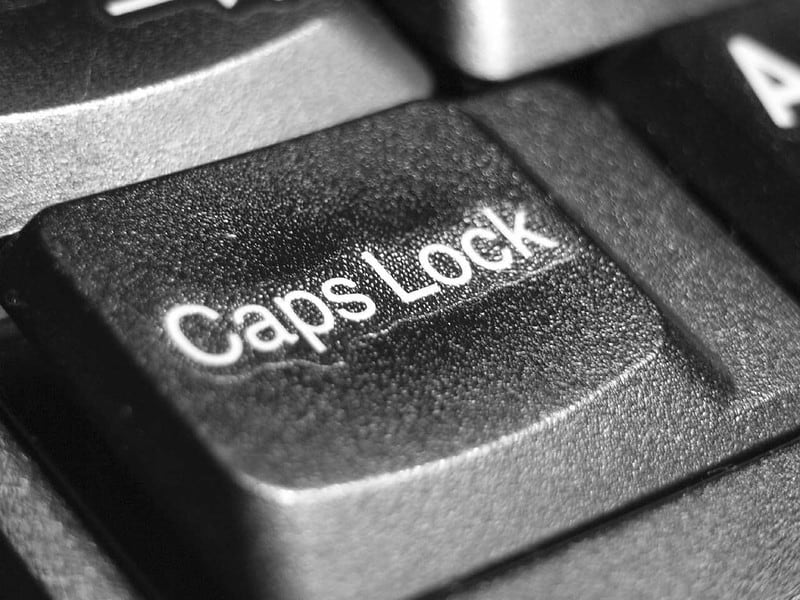 Caps lock computer