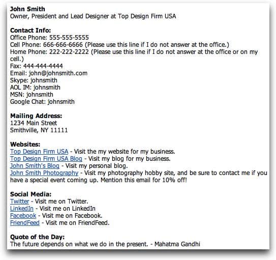 Email handtekening