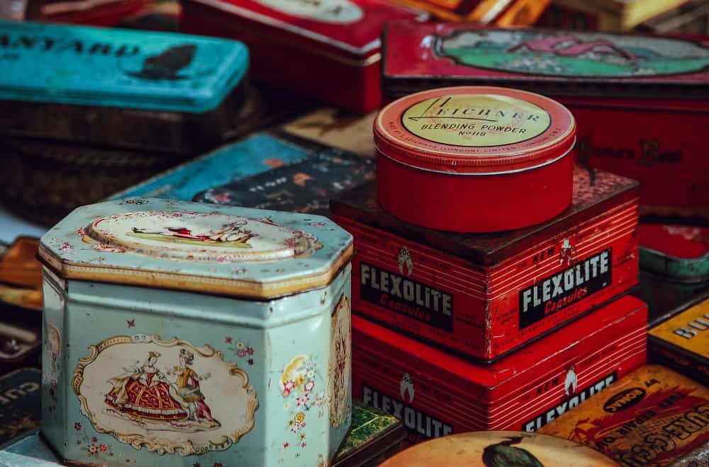 ouderwetse blikjes keuken vroeger