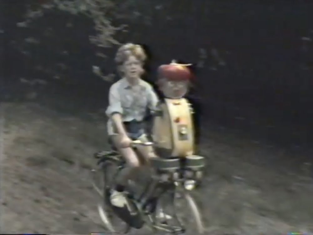Pompy de Robodoll op fiets Kinderprogramma's uit de jaren 80