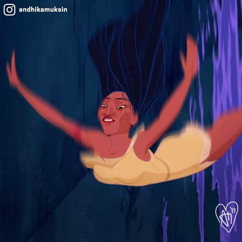 Disney prinsessen realistisch getekend Pocahontas