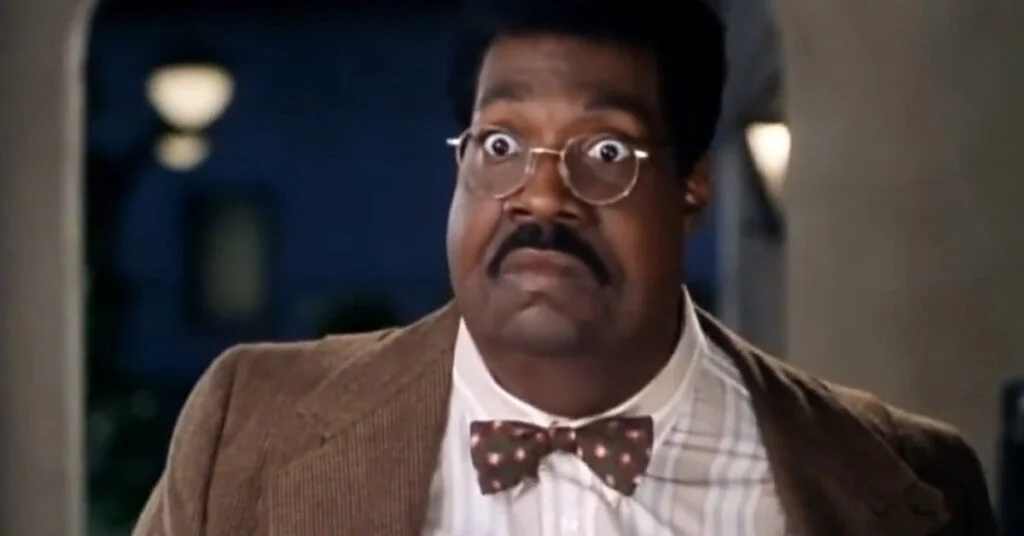 Nutty professor Eddie Murphy gek begrijpen verbaasd