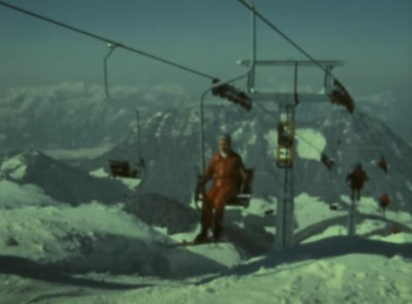 Skilift jaren 80 wintersport Oostenrijk