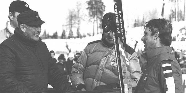houten skistokken jaren 80