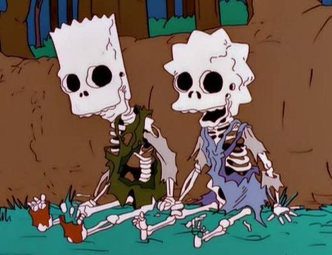 The Simpsons skelet Bart Lisa